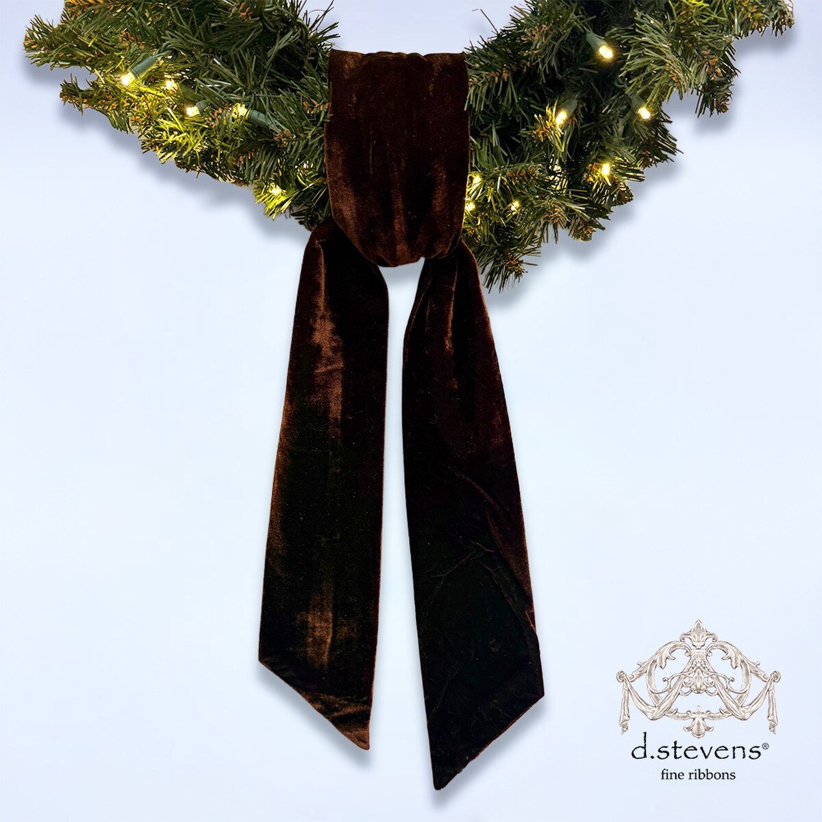 Brown Velvet Sash Ribbon 4" x 56"