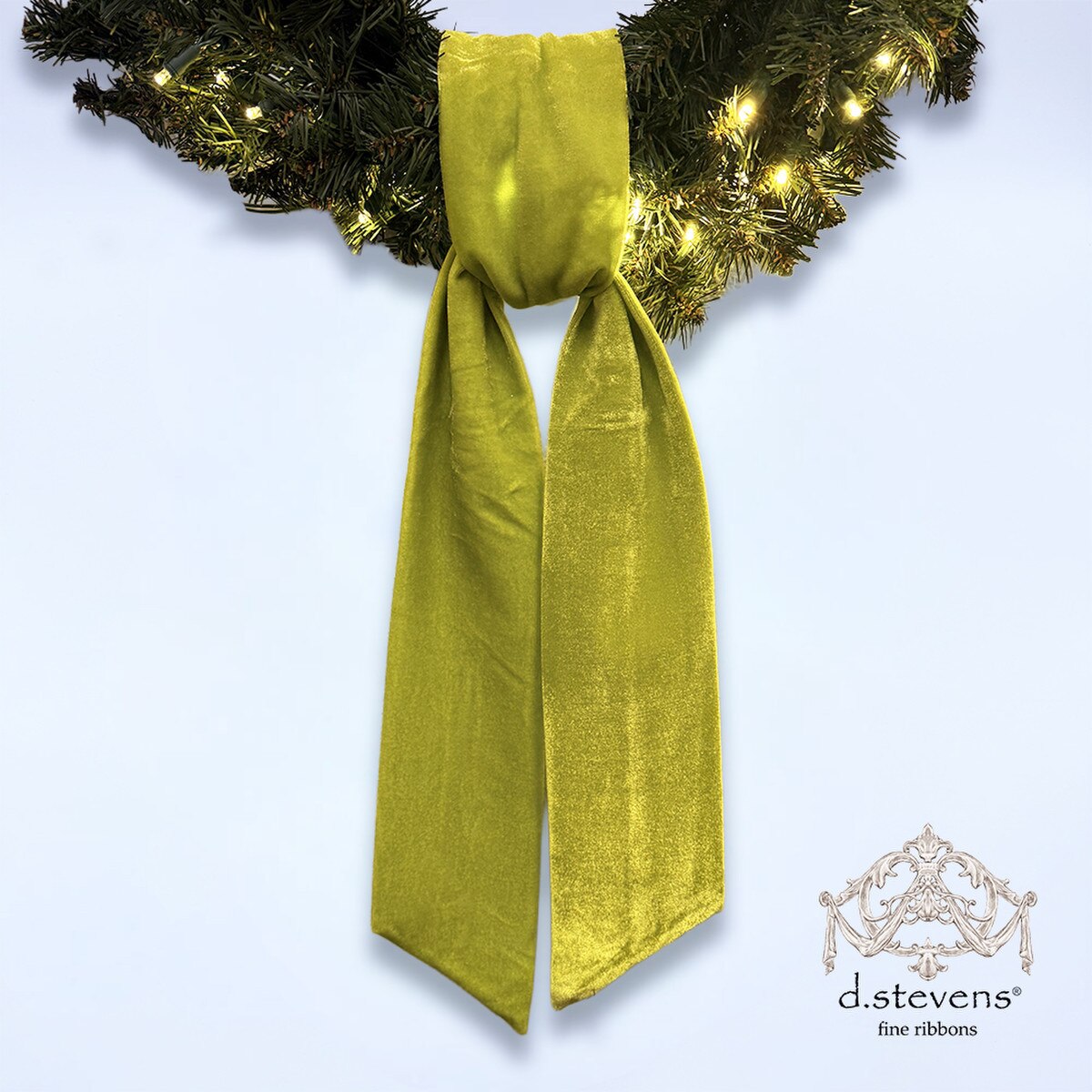 Lime Green Velvet Sash Ribbon 4" x 56"