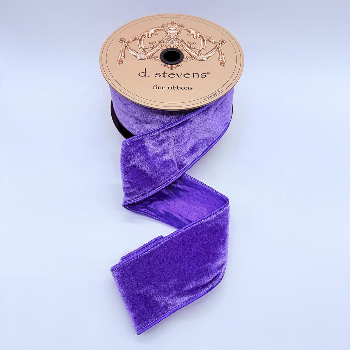 Purple Velvet Dupion Back Ribbon 2.5" x 10 Yds