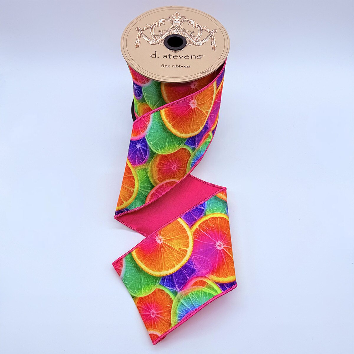 Colorful Taffeta Ribbon in Oranges Pink Yellow Purple 4" x 10 Yds