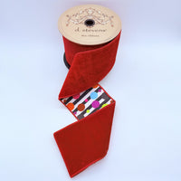 Velvet Ribbon Black White Stripe 4 Inch x 10 Yards