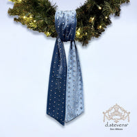 Blue Velvet Sash with Clear Rhinestones 4