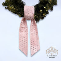 Pink Velvet Sash with Clear Rhinestones 4