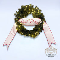 Pinecones Satin Embroidery Ribbon Red White 6