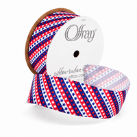 1.5″ Glory Red White and Blue Wired Ribbon