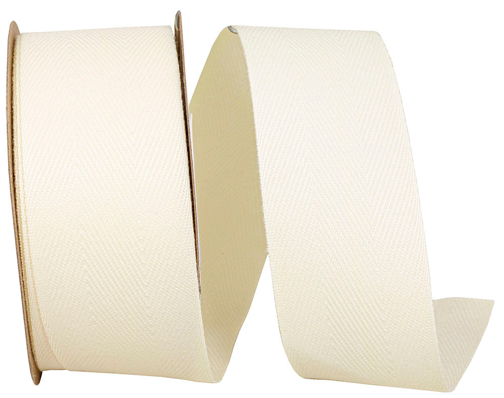 Ivory 1-1 2 Inch Twill Magic Ribbon for Wreaths & Bows