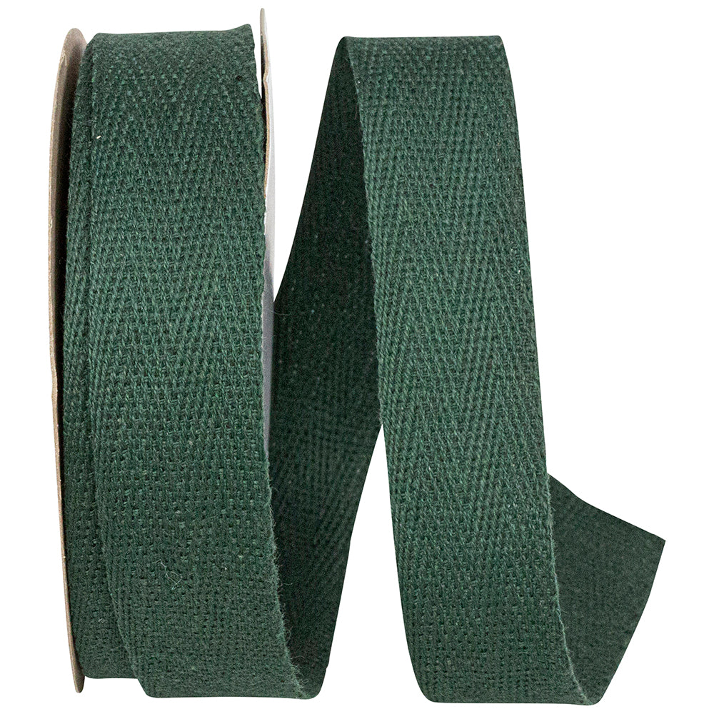 Hunter 7 8 Inch Twill Herringbone Cotton Ribbon for Wreaths & Bows