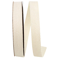 Natural 5 8 Inch Twill Herringbone Heavy Cotton Ribbon for Wreaths & Bows