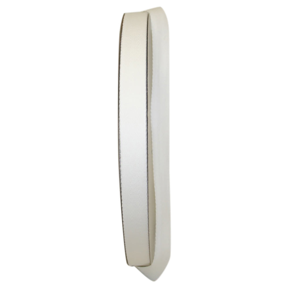White 3 4 Inch Cotton Med Wt Twill White Ribbon Rd for Wreaths & Bows