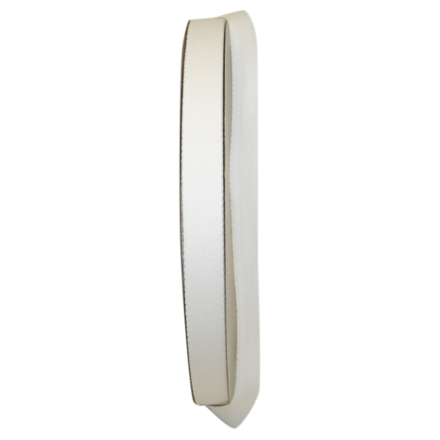 White 3 4 Inch Cotton Med Wt Twill White Ribbon Rd for Wreaths & Bows