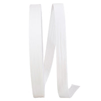 White 1 Inch Cotton Med Wt Twill White Ribbon Rd for Wreaths & Bows