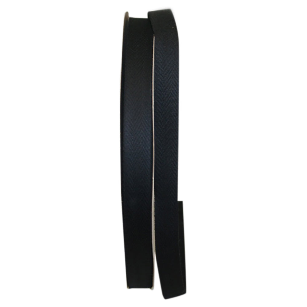 Black 3 4 Inch Cotton Med Wt Twill Black Ribbon Rd for Wreaths & Bows