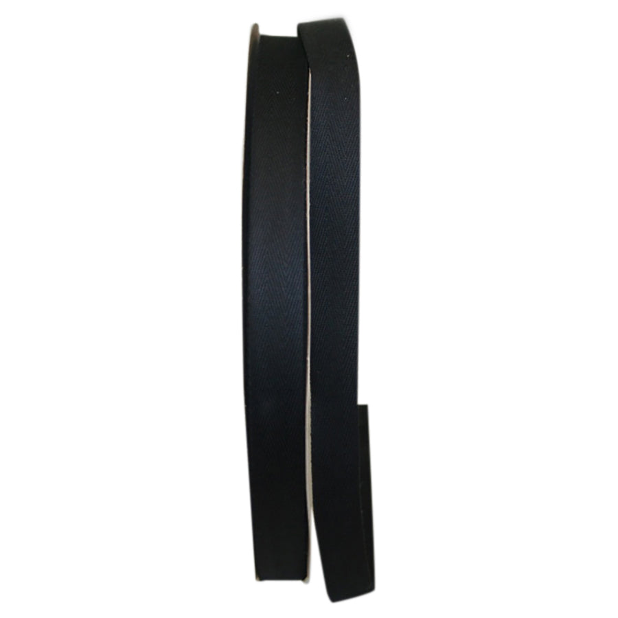 Black 3 4 Inch Cotton Med Wt Twill Black Ribbon Rd for Wreaths & Bows