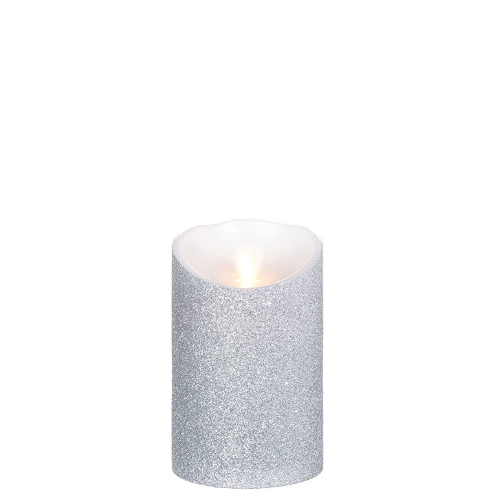 3.5"X5" Glittered Pillar Candle