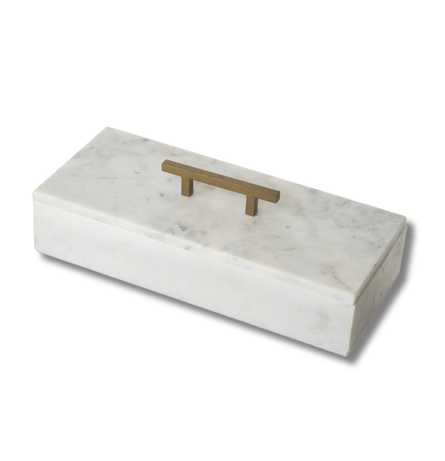 Fiona White Marble Rectangle Box
