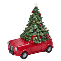 Vintage Car With Xmas Tree & Led Light