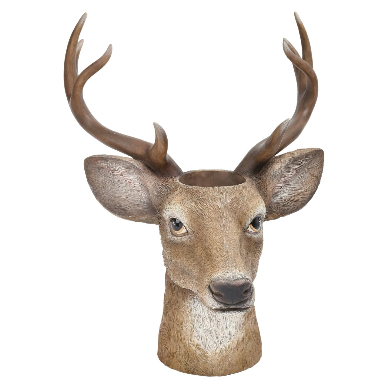 Deer Head Vase, Brown