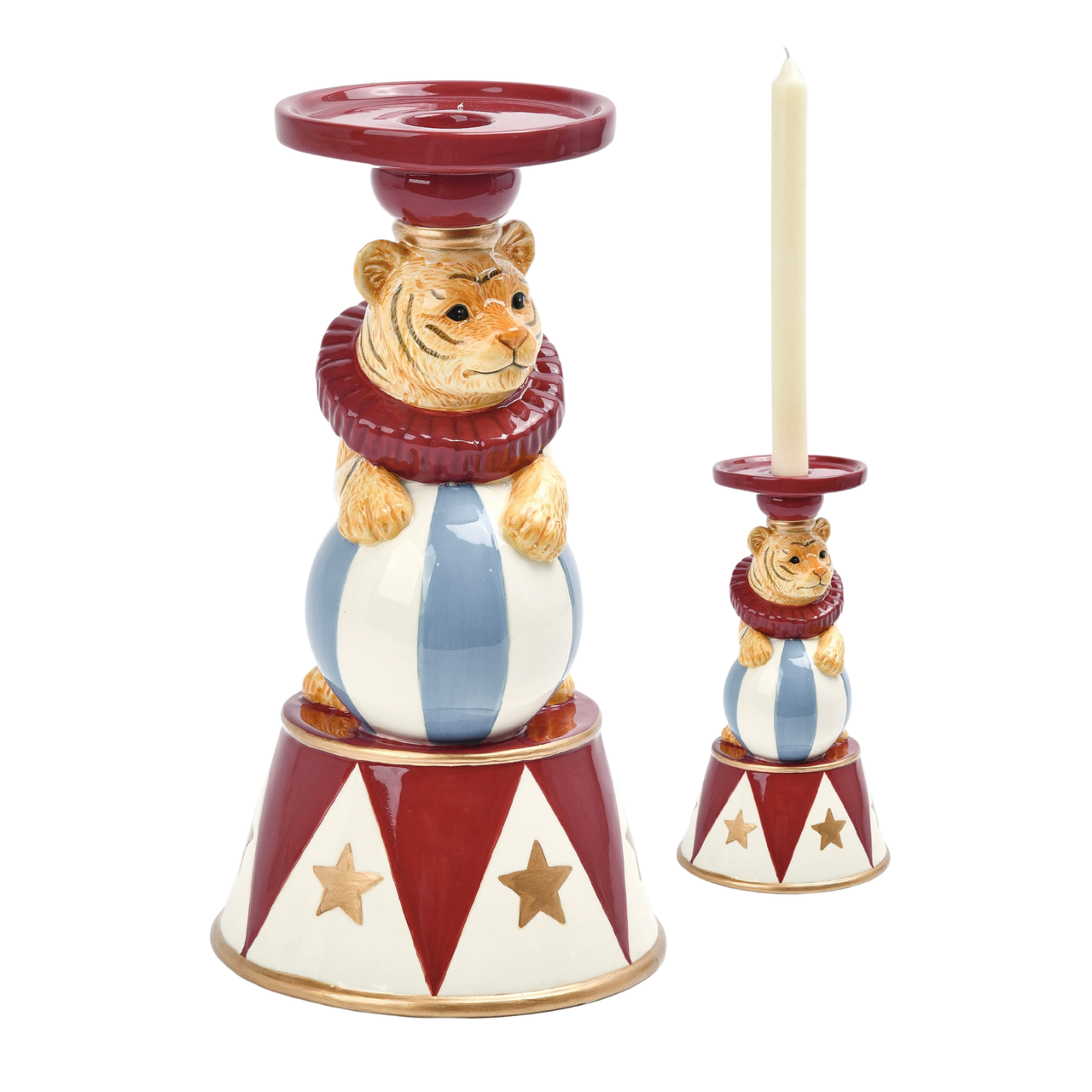 Circus Baby Tiger With Ball Candleholder