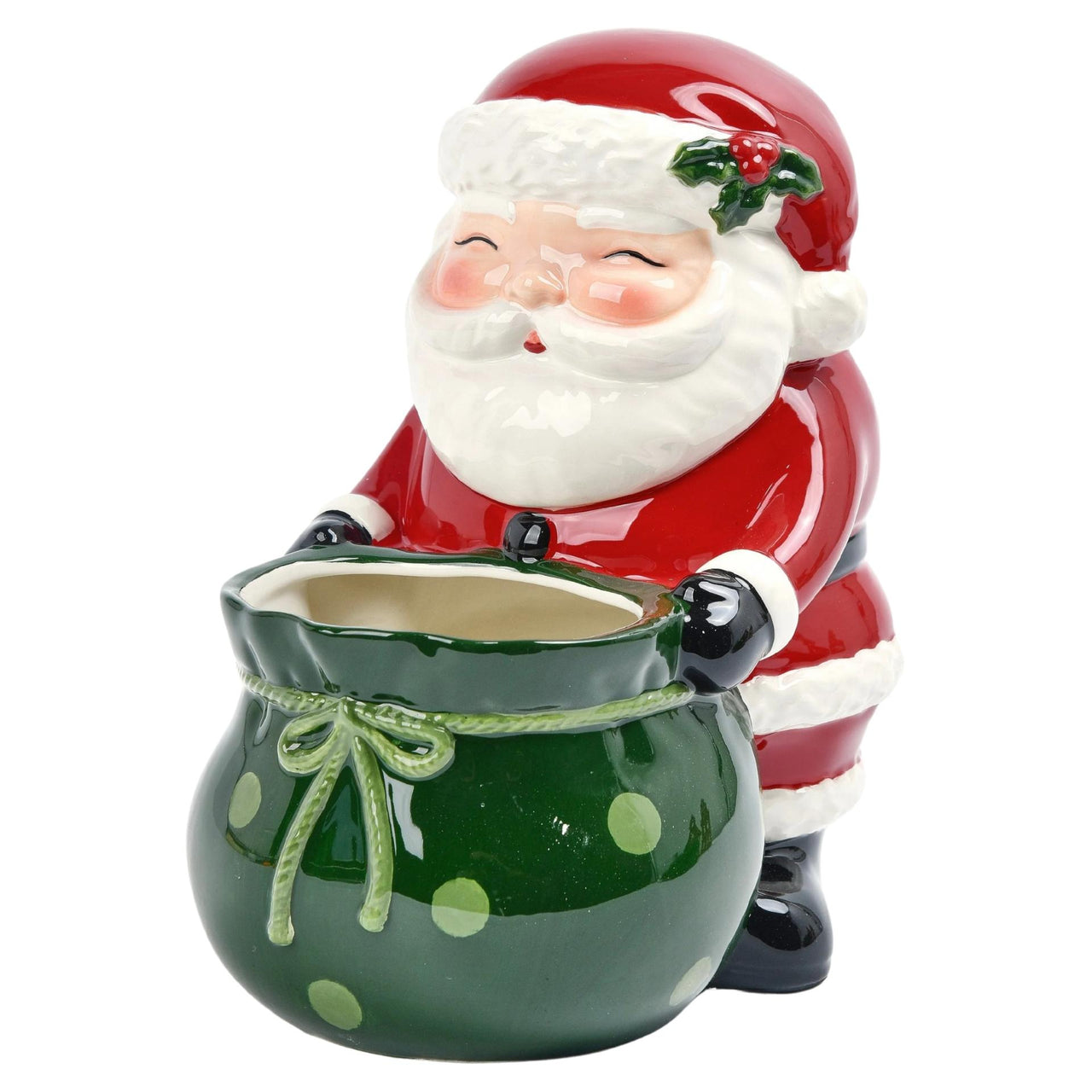 Santa With Giftbag Vase