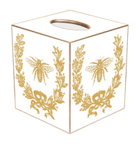 Valerie Gold Bee on White Tissue Box