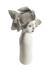 Tall Ceramic Butterfly Vase