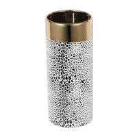 Ceramic Vase Matte Black Gold 16