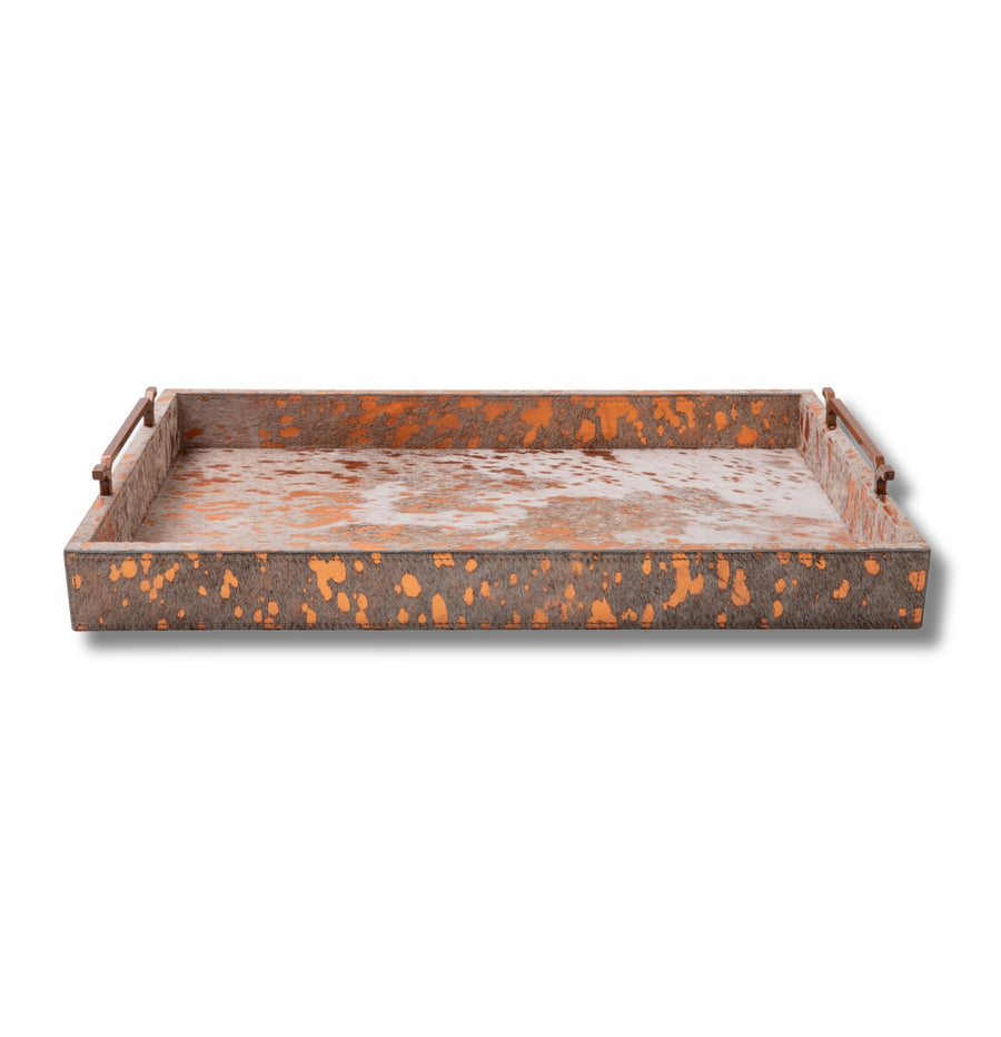 Nicolette Cowhide Decor Tray