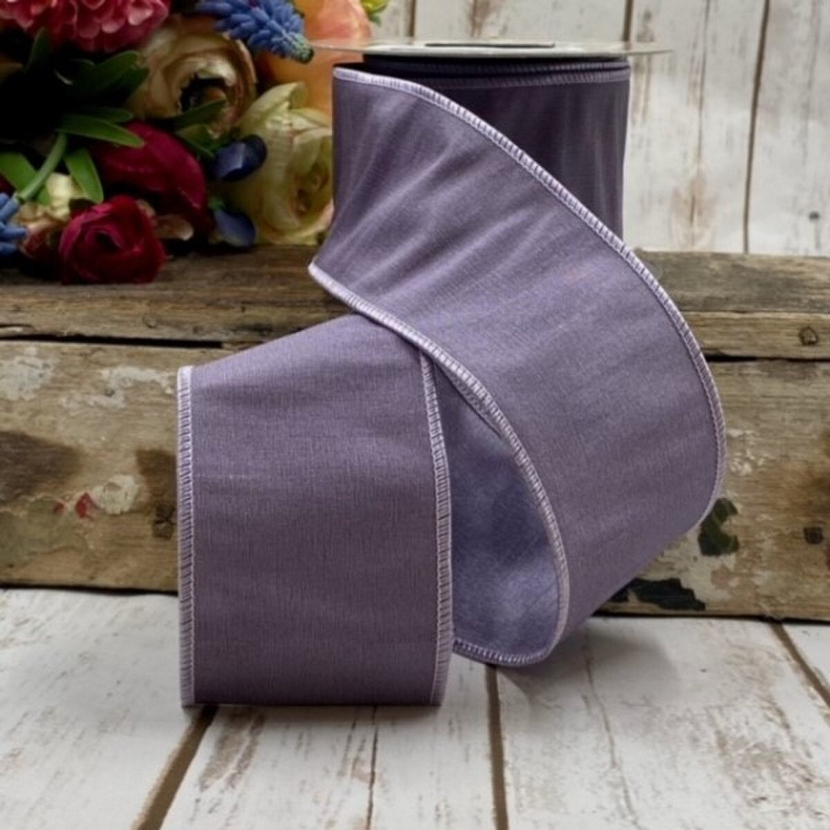 Lilac Georgette Dupion Ribbon 2.5 Inch x 10 Yards