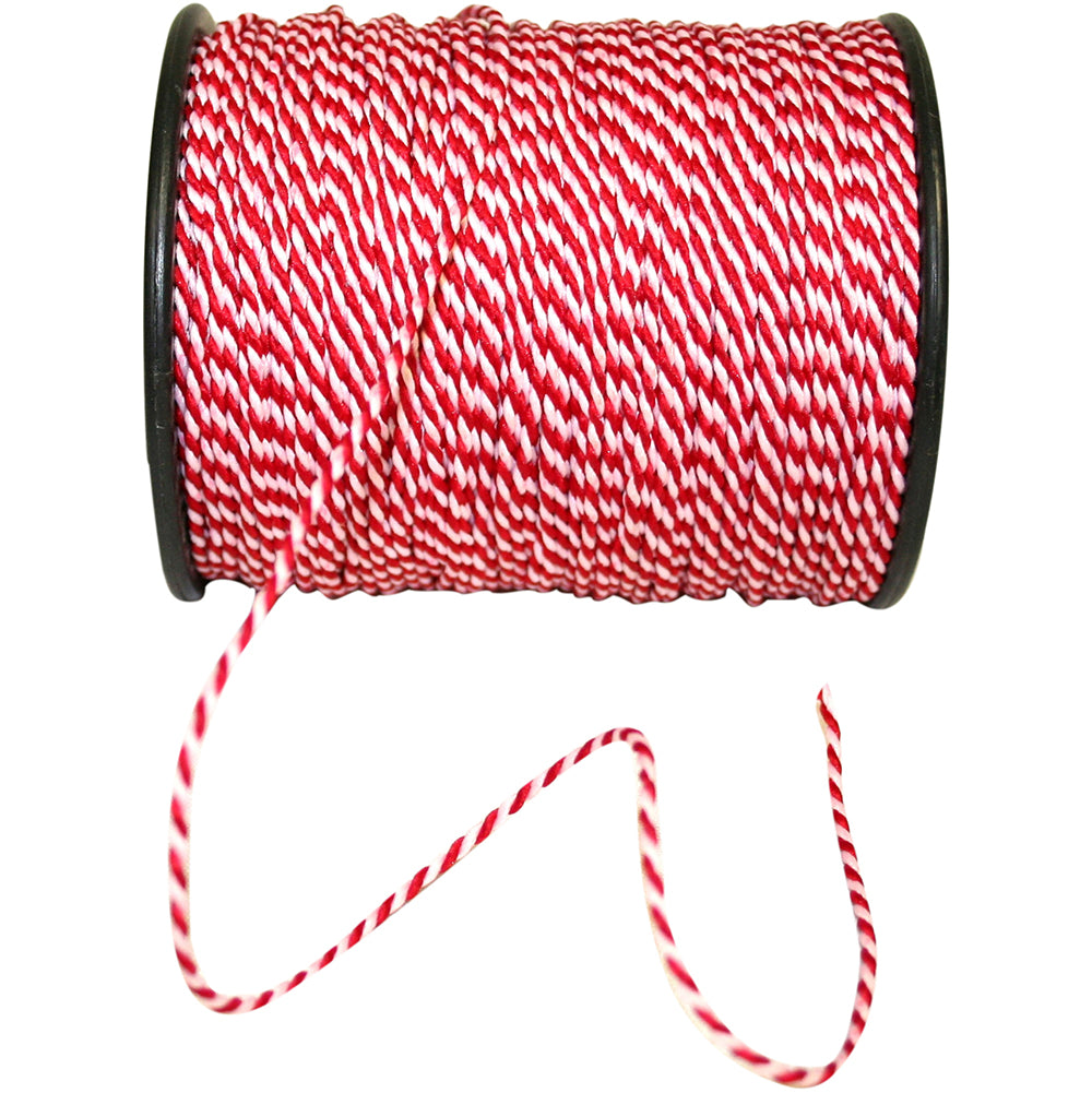 Red White 2 mm Candy Cane Cord