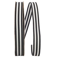 Black 5 8 Inch Grosgrain Stripes Ribbon Rd for Wreaths & Bows
