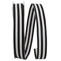 Black 7 8 Inch Grosgrain Stripes Ribbon Rd for Wreaths & Bows