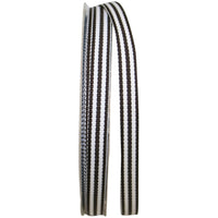 Black 3 8 Inch Grosgrain Stripes Ribbon Rd for Wreaths & Bows