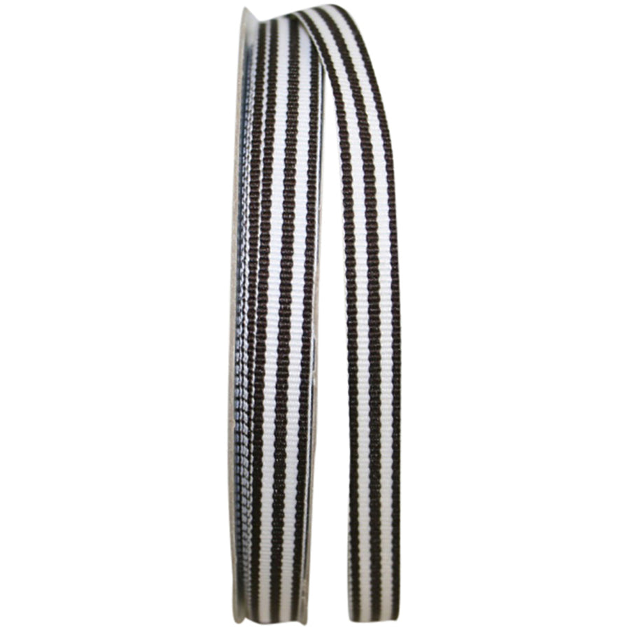 Black 3 8 Inch Grosgrain Stripes Ribbon Rd for Wreaths & Bows