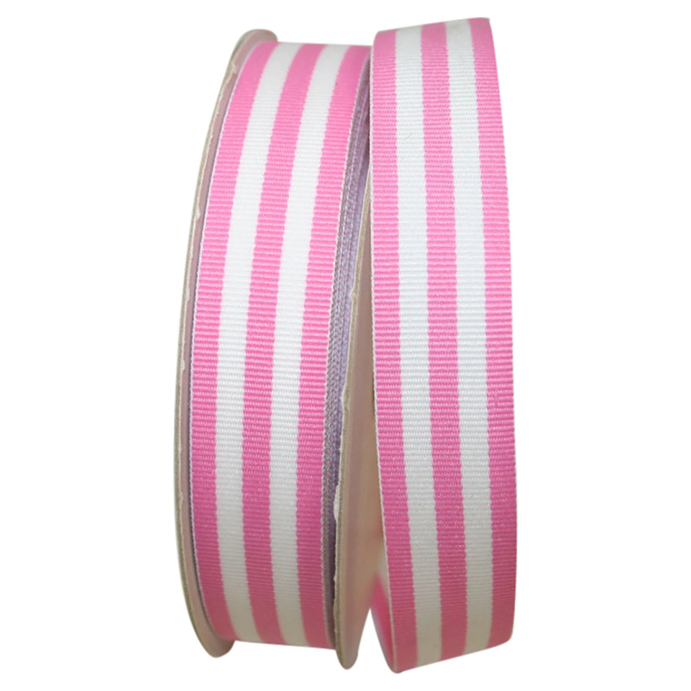 Pink 7 8 Inch Grosgrain Stripes Ribbon Rd for Wreaths & Bows