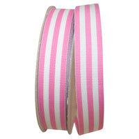 Pink 7 8 Inch Grosgrain Stripes Ribbon Rd for Wreaths & Bows