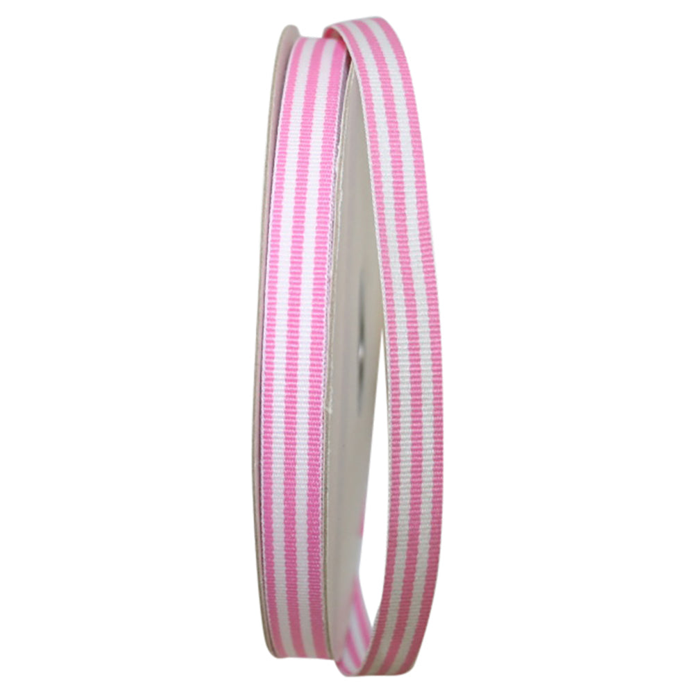 Pink 3 8 Inch Grosgrain Stripes Ribbon Rd for Wreaths & Bows