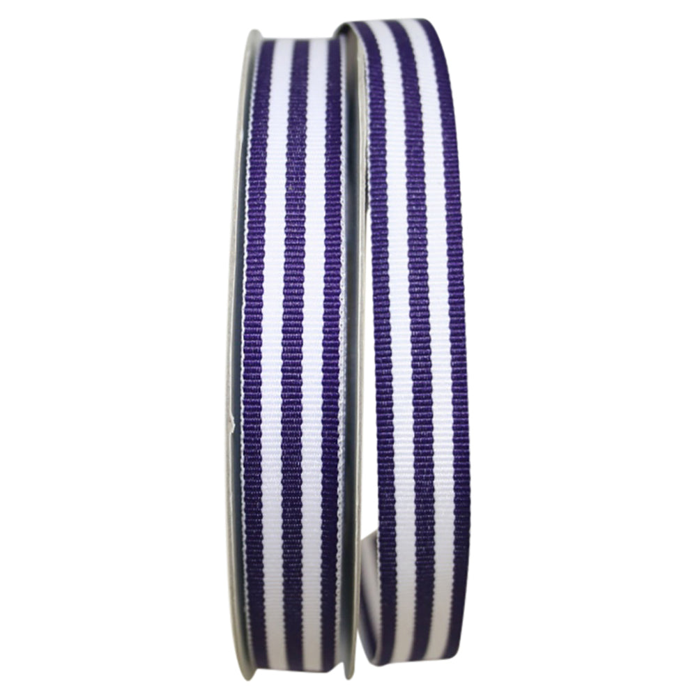 Purple 5 8 Inch Grosgrain Stripes Ribbon Rd for Wreaths & Bows