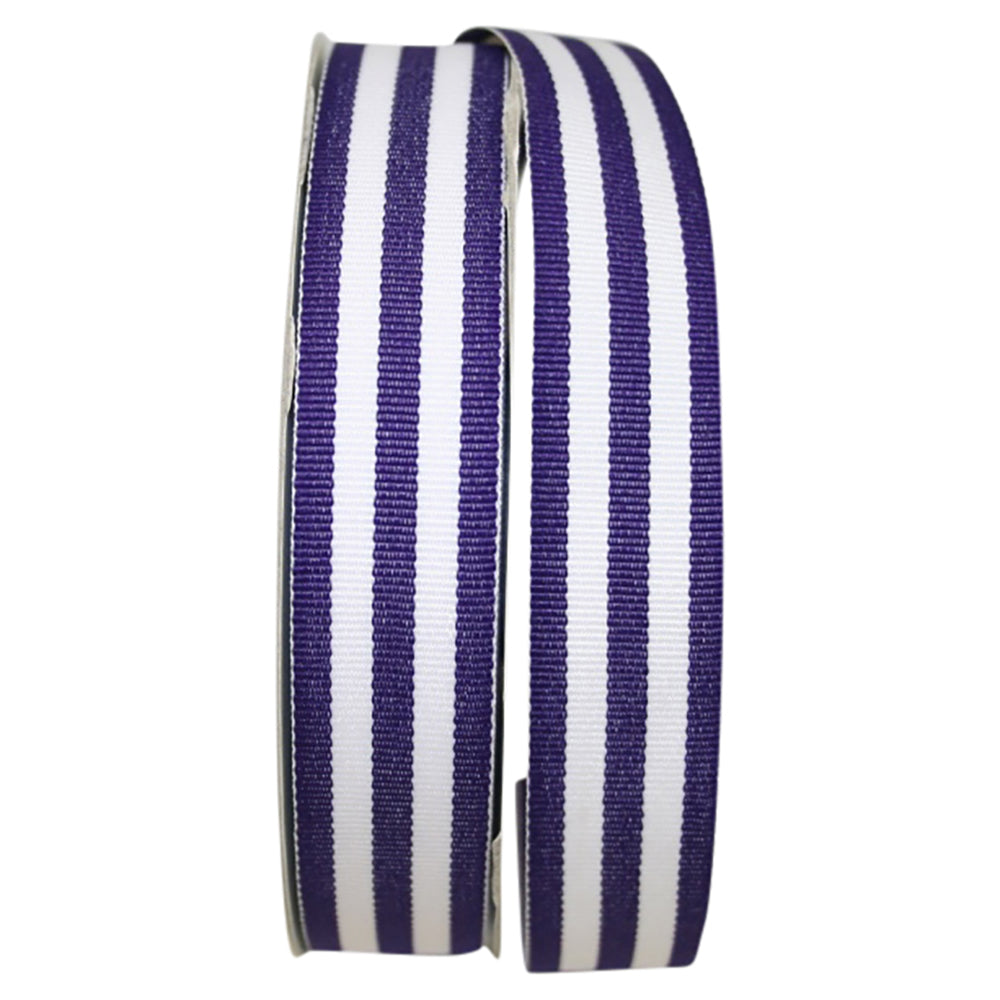 Purple 7 8 Inch Grosgrain Stripes Ribbon Rd for Wreaths & Bows
