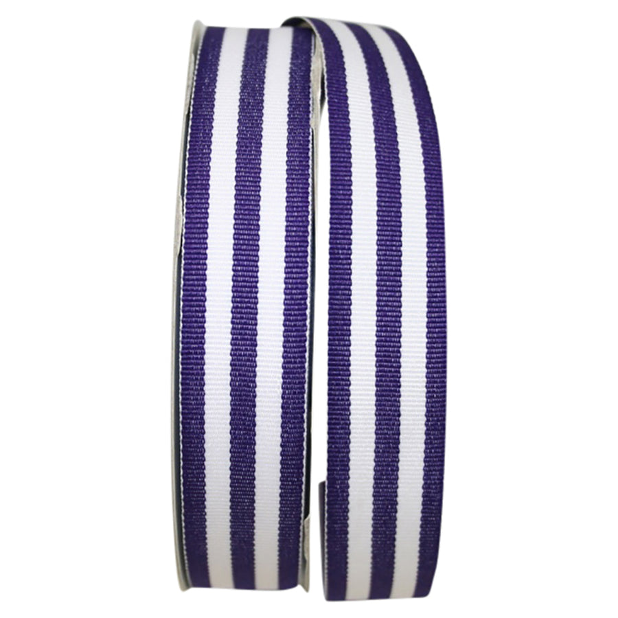 Purple 7 8 Inch Grosgrain Stripes Ribbon Rd for Wreaths & Bows