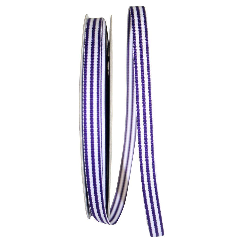 Purple 3 8 Inch Grosgrain Stripes Ribbon Rd for Wreaths & Bows