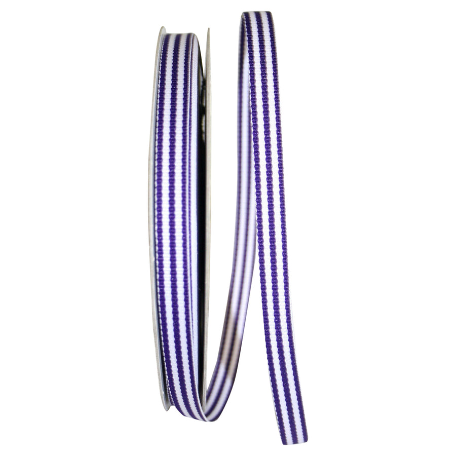 Purple 3 8 Inch Grosgrain Stripes Ribbon Rd for Wreaths & Bows