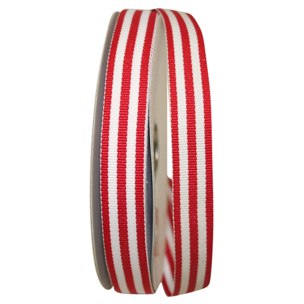 Red 5 8 Inch Grosgrain Stripes Ribbon Rd for Wreaths & Bows