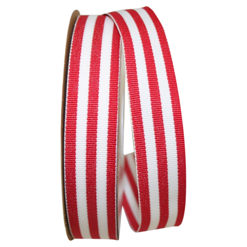 Red 7 8 Inch Grosgrain Stripes Ribbon Rd for Wreaths & Bows