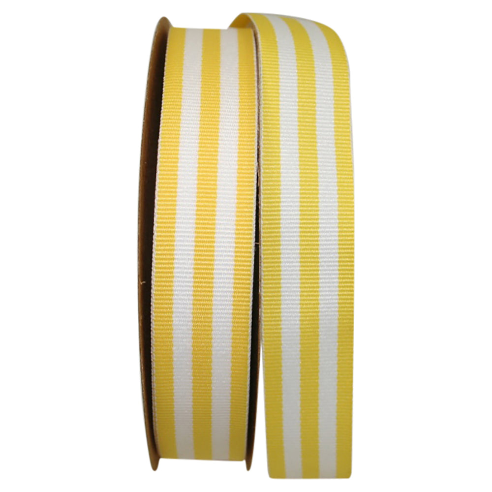 Yellow 7 8 Inch Grosgrain Stripes Ribbon Rd for Wreaths & Bows