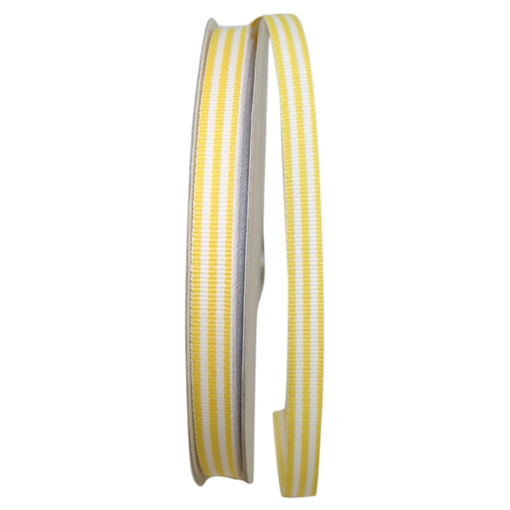 Yellow 3 8 Inch Grosgrain Stripes Ribbon Rd for Wreaths & Bows