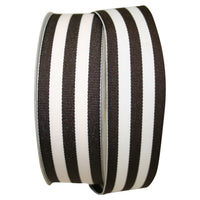 Brown 1-1 2 Inch Grosgrain Stripes Ribbon Rd for Wreaths & Bows