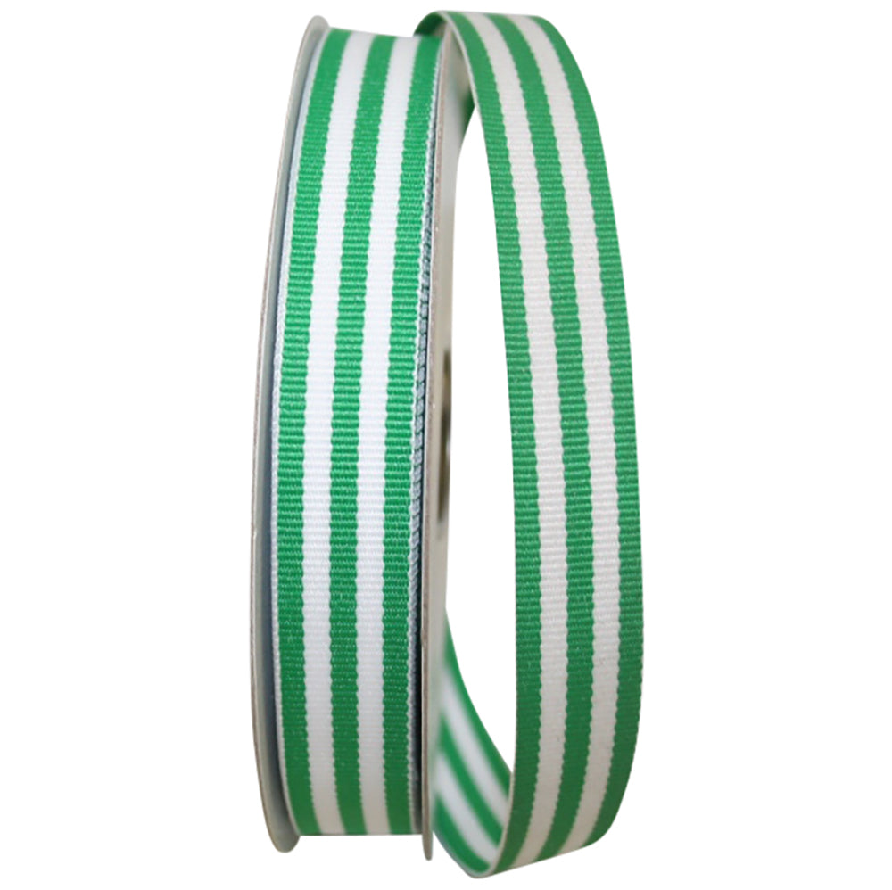 Emerald 5 8 Inch Grosgrain Stripes Ribbon Rd for Wreaths & Bows