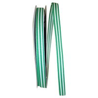 Emerald 3 8 Inch Grosgrain Stripes Ribbon Rd for Wreaths & Bows