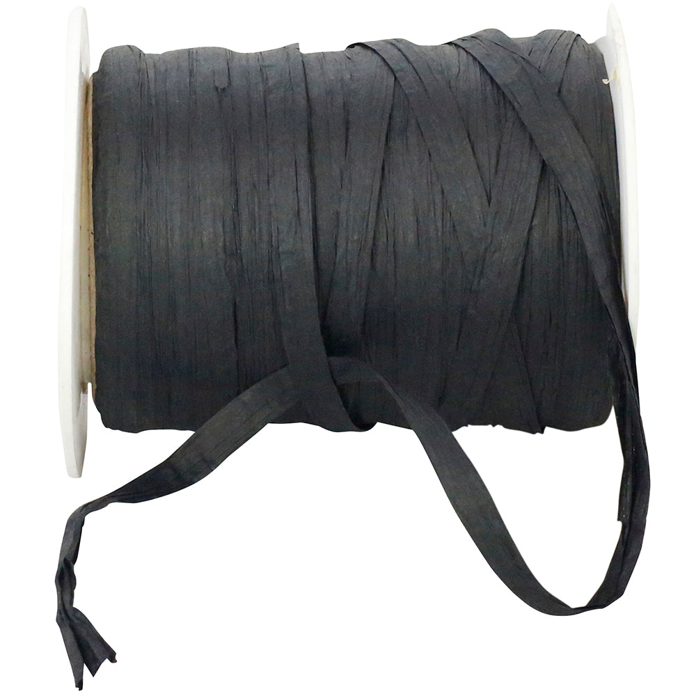 Black Paper Raffia 1/4 Inch 100 Yards