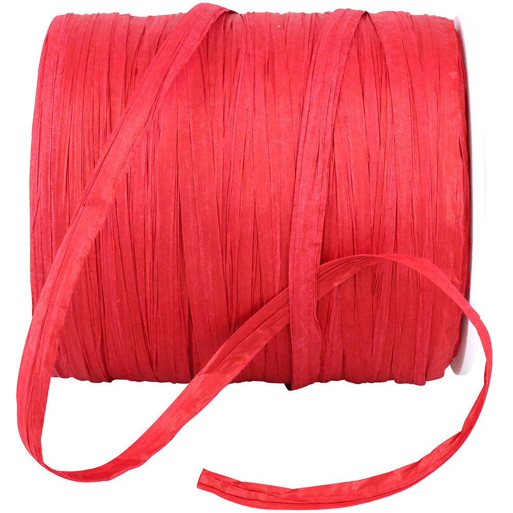 Red Paper Raffia 1/4 Inch 100 Yards